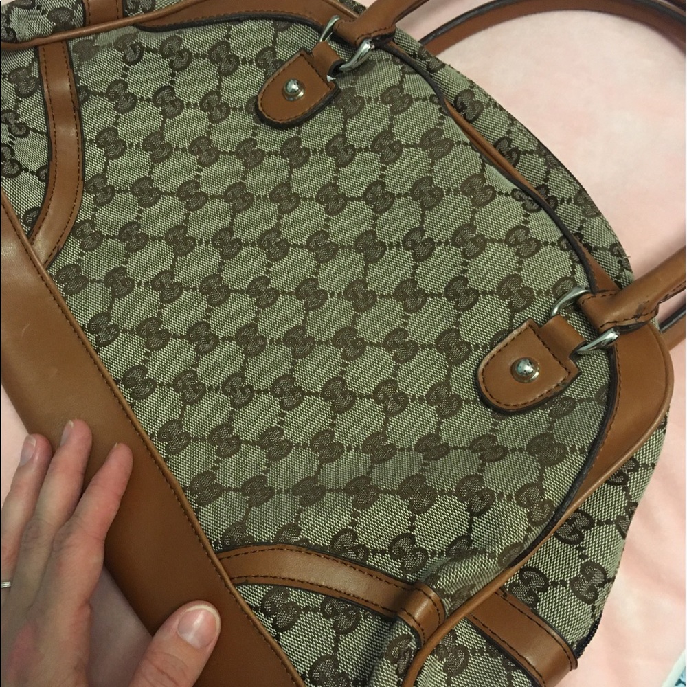 🍍Cute brown GG purse preloved sturdy shoulder bag
